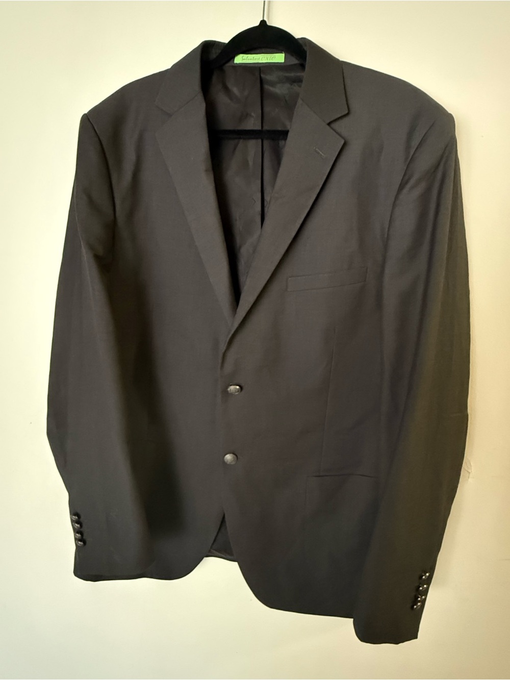 Men's Dark Gray Single-Breasted Blazer